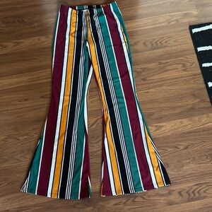 Fashion Nova Striped Pants in Green and Red
